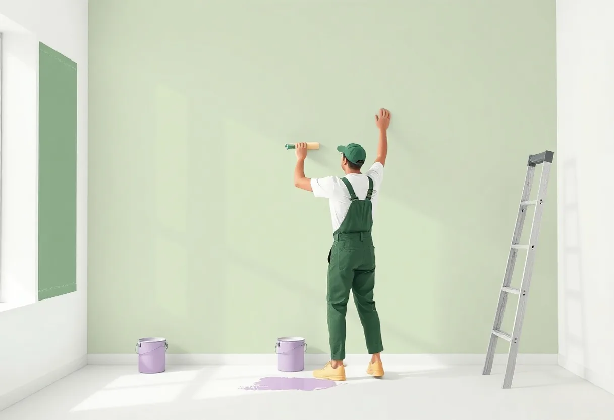 Peintre Montélimar 26200 en intervention sur un chantier